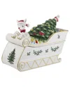 Spode Christmas Tree Rudolph Cookie Jar In Green