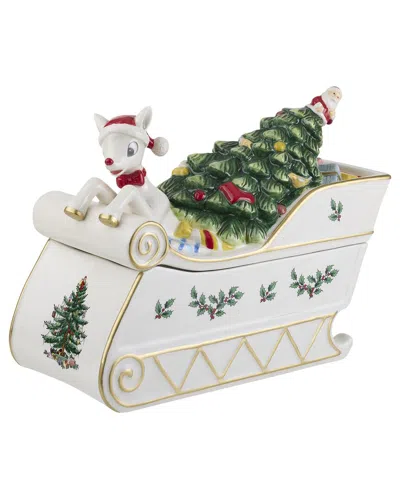 SPODE SPODE CHRISTMAS TREE RUDOLPH COOKIE JAR