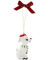 Spode Christmas Tree Rudolph With Hat & Scarf Ornament In White