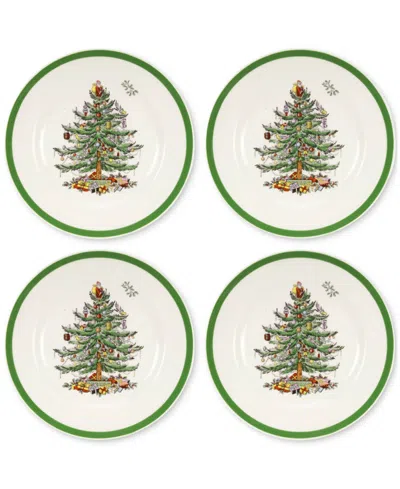 Spode Christmas Tree Salad Plates, Set Of 4 In Transparent