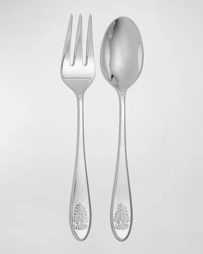 Spode Christmas Tree Salad Servers In Green