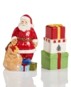 Spode Christmas Tree Santa And Gift Box Salt & Pepper Set In Multi