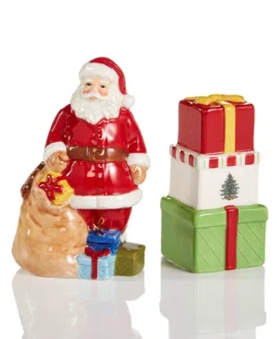 SPODE CHRISTMAS TREE SANTA AND GIFT BOX SALT & PEPPER SET
