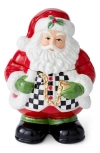 Spode Christmas Tree Santa Cookie Jar In Green