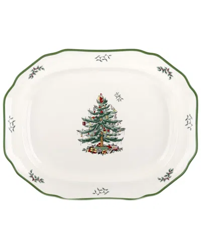 Spode Christmas Tree Sculpted Platter In Neutral