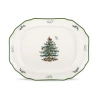 Spode Christmas Tree Sculpted Platter In Green