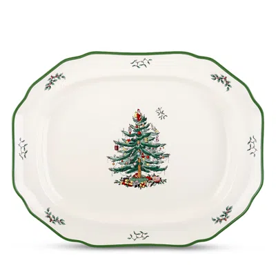 SPODE CHRISTMAS TREE SCULPTED PLATTER