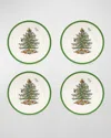 SPODE CHRISTMAS TREE SET OF 4 SALAD PLATES