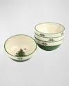 Spode Christmas Tree Set Of 4 Stacking Bowls In Green