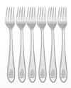 Spode Christmas Tree Set Of 6 Cocktail Forks In Green