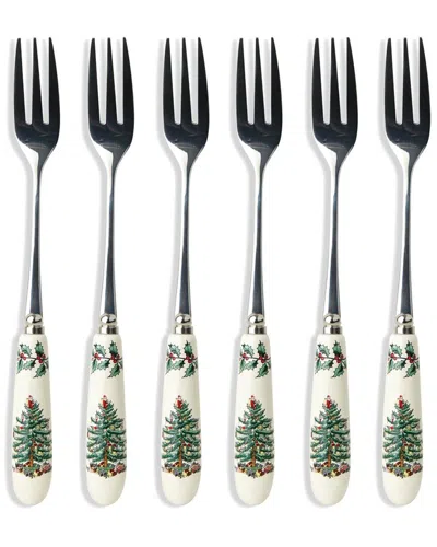 Spode Christmas Tree Set Of 6 Pastry Forks