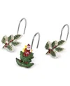 Spode Christmas Tree Shower 12-pc. Curtain Hooks In White
