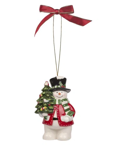 Spode Christmas Tree Snowman Ornament In Multi