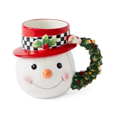 Spode Christmas Tree Snowman Toby Mug In White