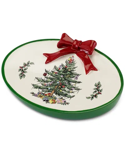 Spode Christmas Tree Soap Dish In White