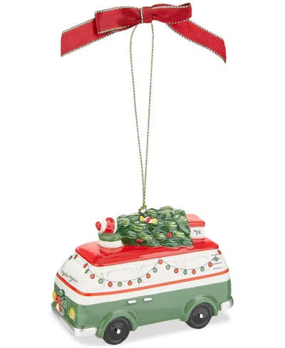 Spode Christmas Tree  Camper Bus Ornament In Green