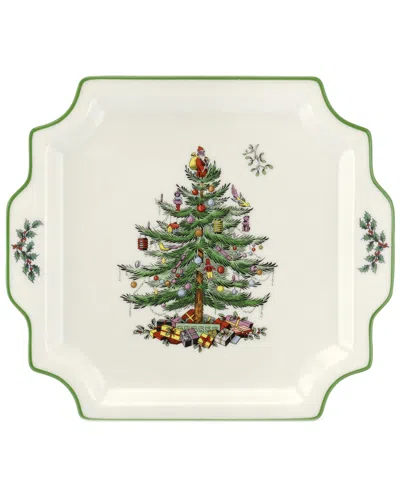 SPODE SPODE CHRISTMAS TREE SQUARE HANDLED PLATTER