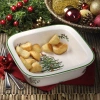 Spode Christmas Tree Square Rim Dish/baker 10" In Multi