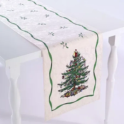 Spode Christmas Tree Table Runner In Sand