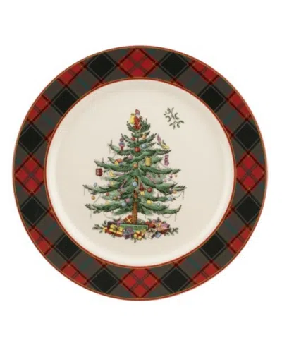 Spode Christmas Tree Tartan Buffet Plate In Multi