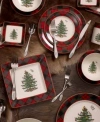 Spode Christmas Tree Tartan Dinnerware Collection In Red