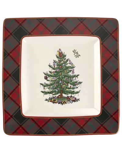 Spode Christmas Tree Tartan Square Platter