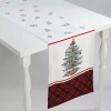 Spode Christmas Tree Tartan Table Runner In Multi