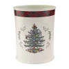 Spode Christmas Tree Tartan Trash Can In Sand
