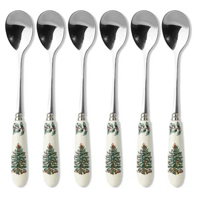 Spode Christmas Tree Teaspoons 6"