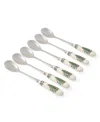Spode Christmas Tree Set Of 6 Teaspoons In Multi
