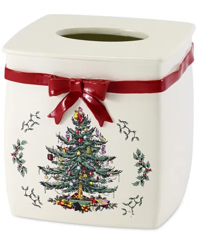 Spode Christmas Tree Tissue Box Cover In White