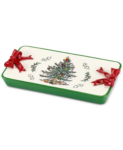 Spode Christmas Tree Tray In Ivory