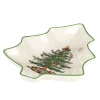 Spode Christmas Tree Tree Dish 9" In White;green;red