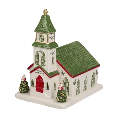 Spode Christmas Tree Village Church - Led Light & Dolomite Figurine In Multicolored