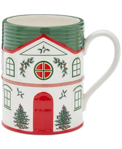 Spode Christmas Tree Village Mug, Green