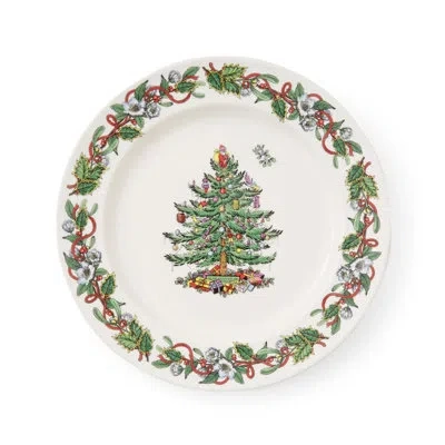 Spode Christmas Wreath 10.5" Dinner Plates, Set Of 4 In Multicolor