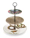 Spode Creatures Of Curiosity 3-tier Cake Stand In Multicolor