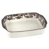 Spode Delamere Rectangular Handled Baking Dish In White