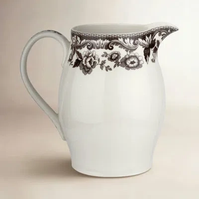 Spode Delamere Pitcher 3.5 Pt In Brown;white