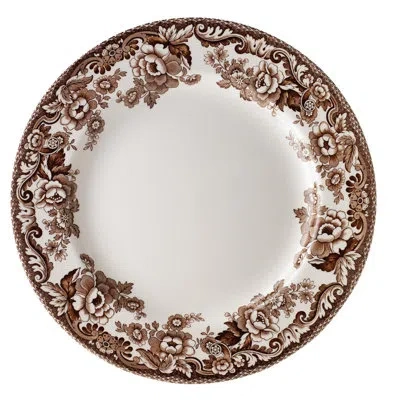 Spode Delamere Soup Plate In Brown;white