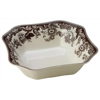 Spode Delamere Square Serving Bowl 9.5" In White