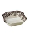 Spode Delamere Square Serving Bowl In White/brown