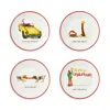 Spode Doodles 6 Tidbit Plates, Set Of 4