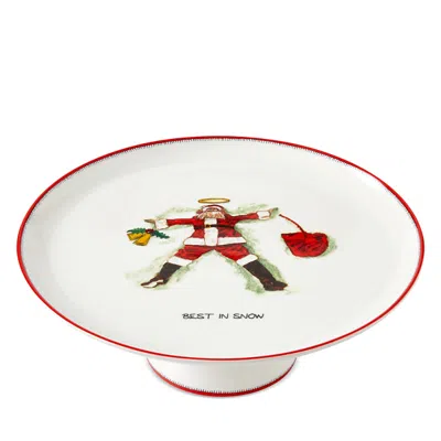 Spode Doodles Best In Snow Cake Stand In White