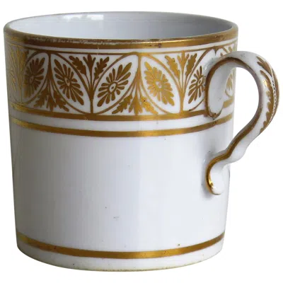 Pre-owned Spode Early 19th Century  Porcelain Coffee Can All Hand Gilt Pattern, Circa 1810 In Gray