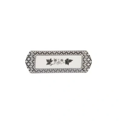 Spode Heritage Collection Small Tray  9" In Black;white