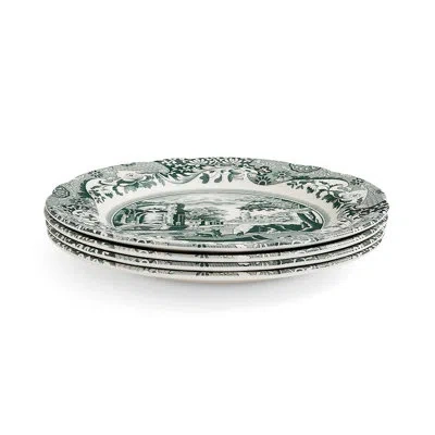 Spode Heritage Green Italian 10.5" Dinner Plates, Set Of 4