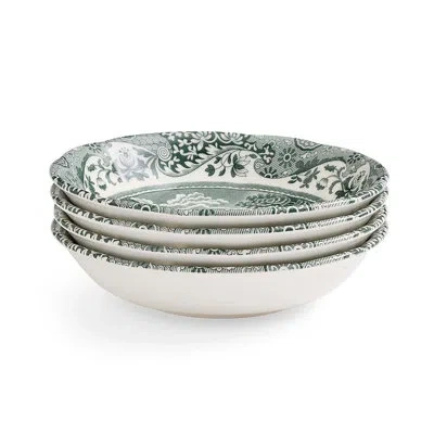 Spode Heritage Green Italian 6.5" Cereal Bowls, Set Of 4