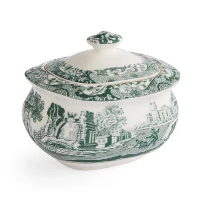 Spode Heritage Green Italian 9 Oz. Covered Sugar Bowl