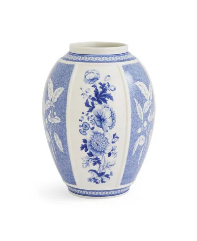 Spode Heritage Italian Flowers 10" Vase In Blue